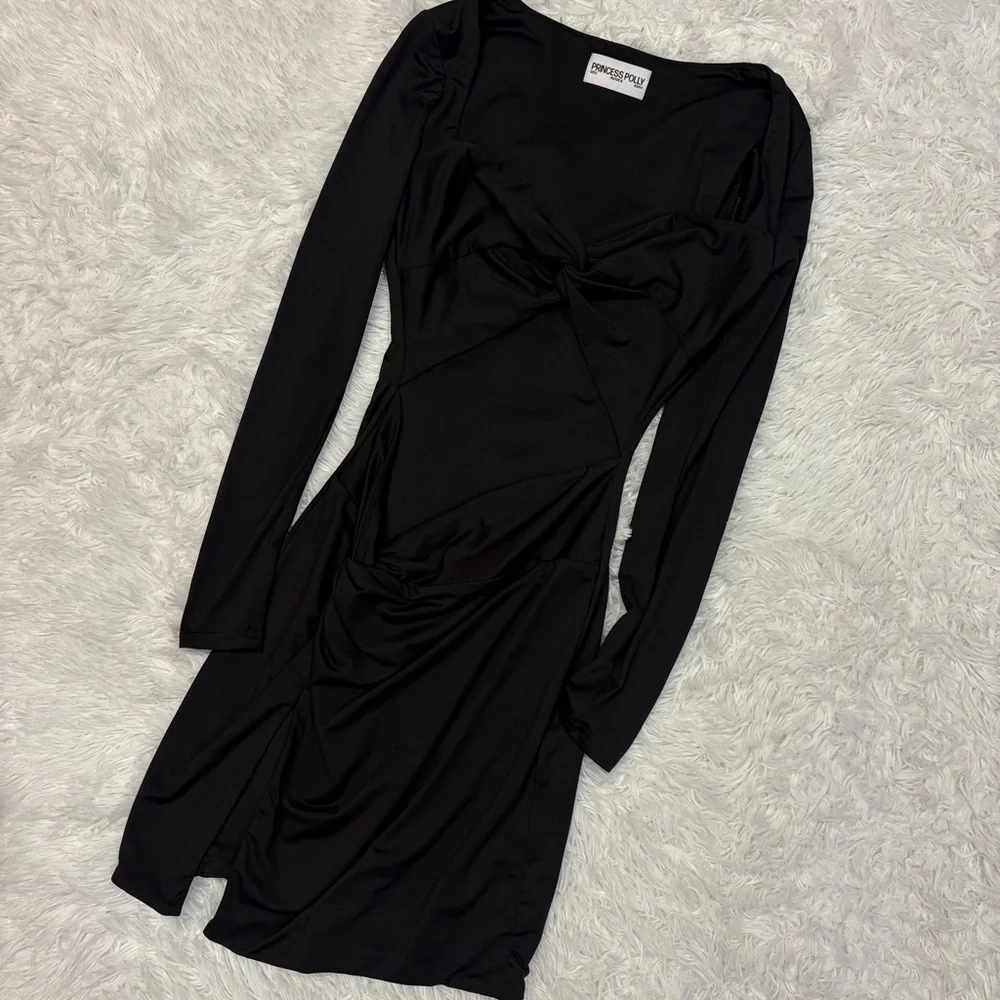 Princess Polly Maxam Long Sleeve Mini Dress Black - Picture 4 of 6